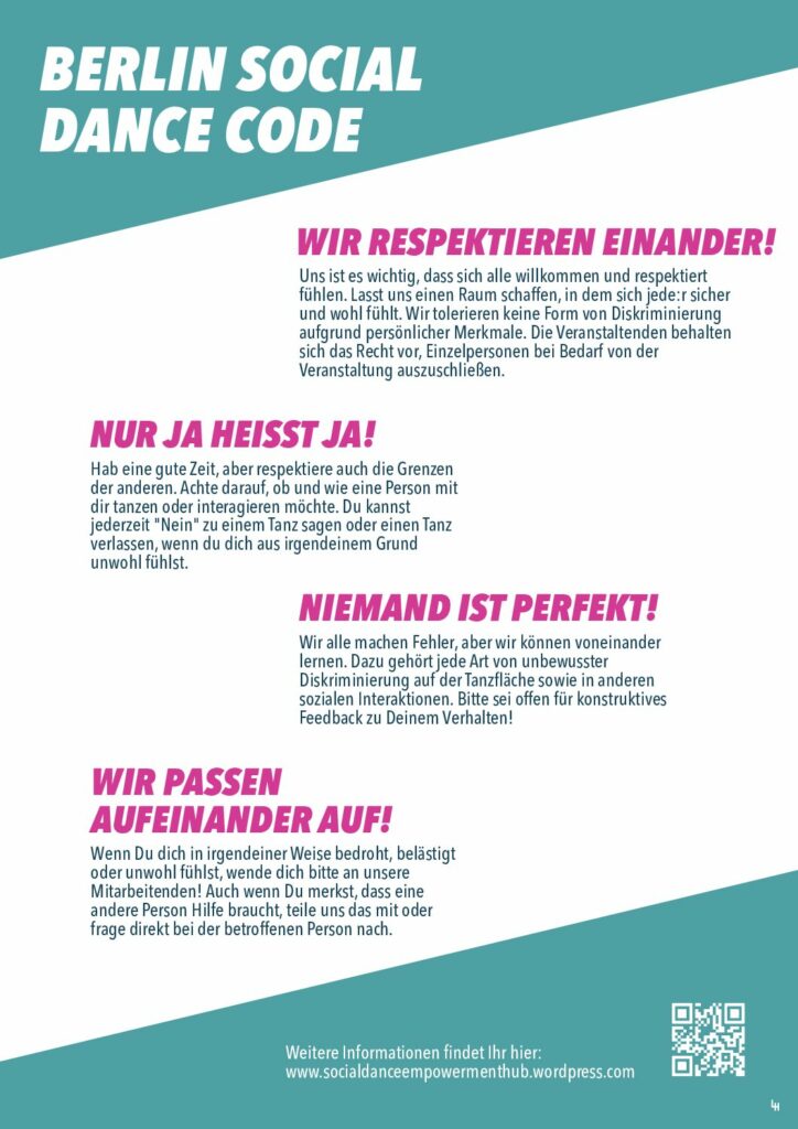 Poster code of conduct deutsch